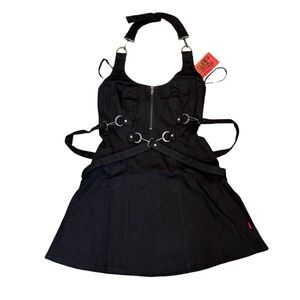 Black Buckle Strap Dress